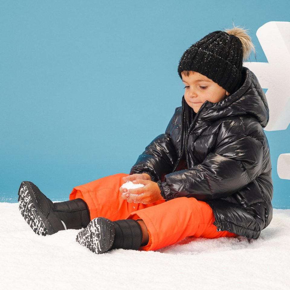 Kids barefoot snow boots Be Lenka Ailo Preschool - All Black