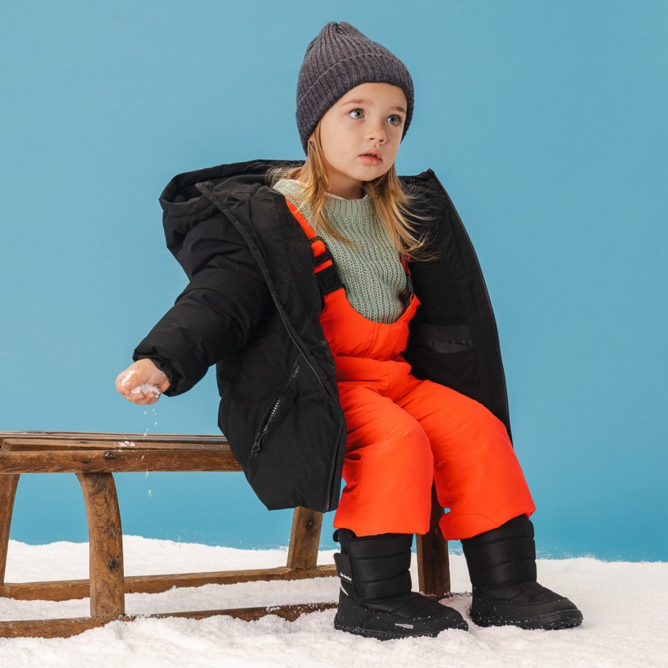 Kids barefoot snow boots Be Lenka Ailo Preschool - All Black