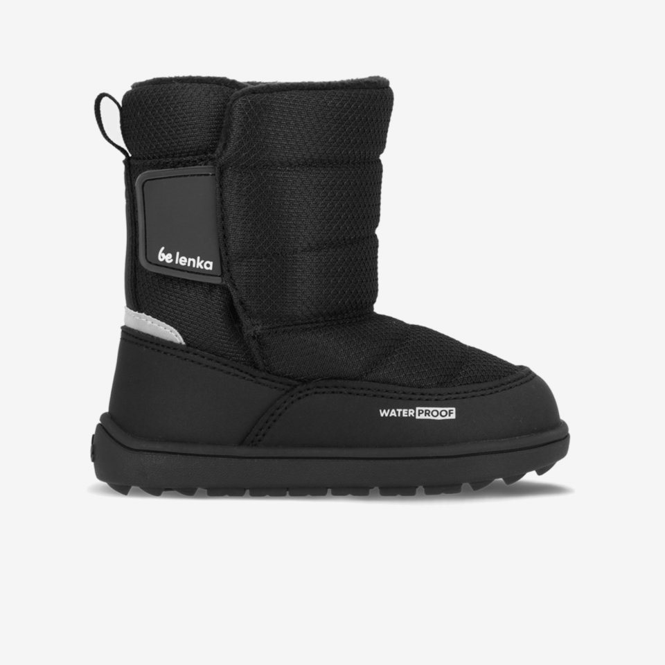 Kids barefoot snow boots Be Lenka Ailo Preschool - All Black