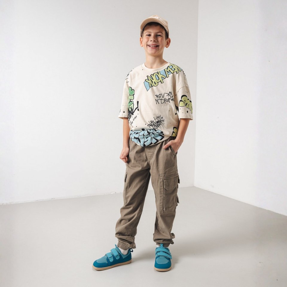 Detské barefoot tenisky Be Lenka Bounty Junior - Aqua