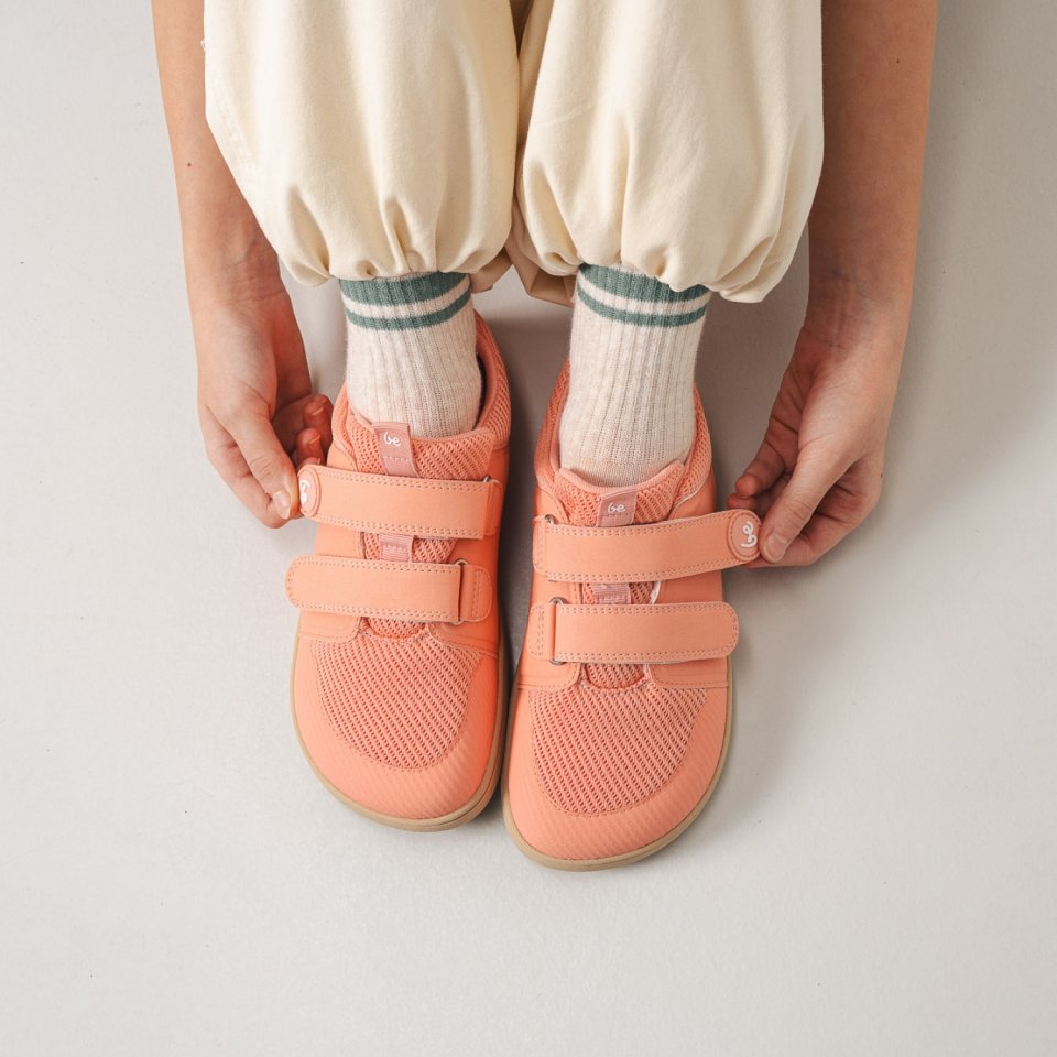 Kids barefoot sneakers Be Lenka Bounty Junior - Coral Pink