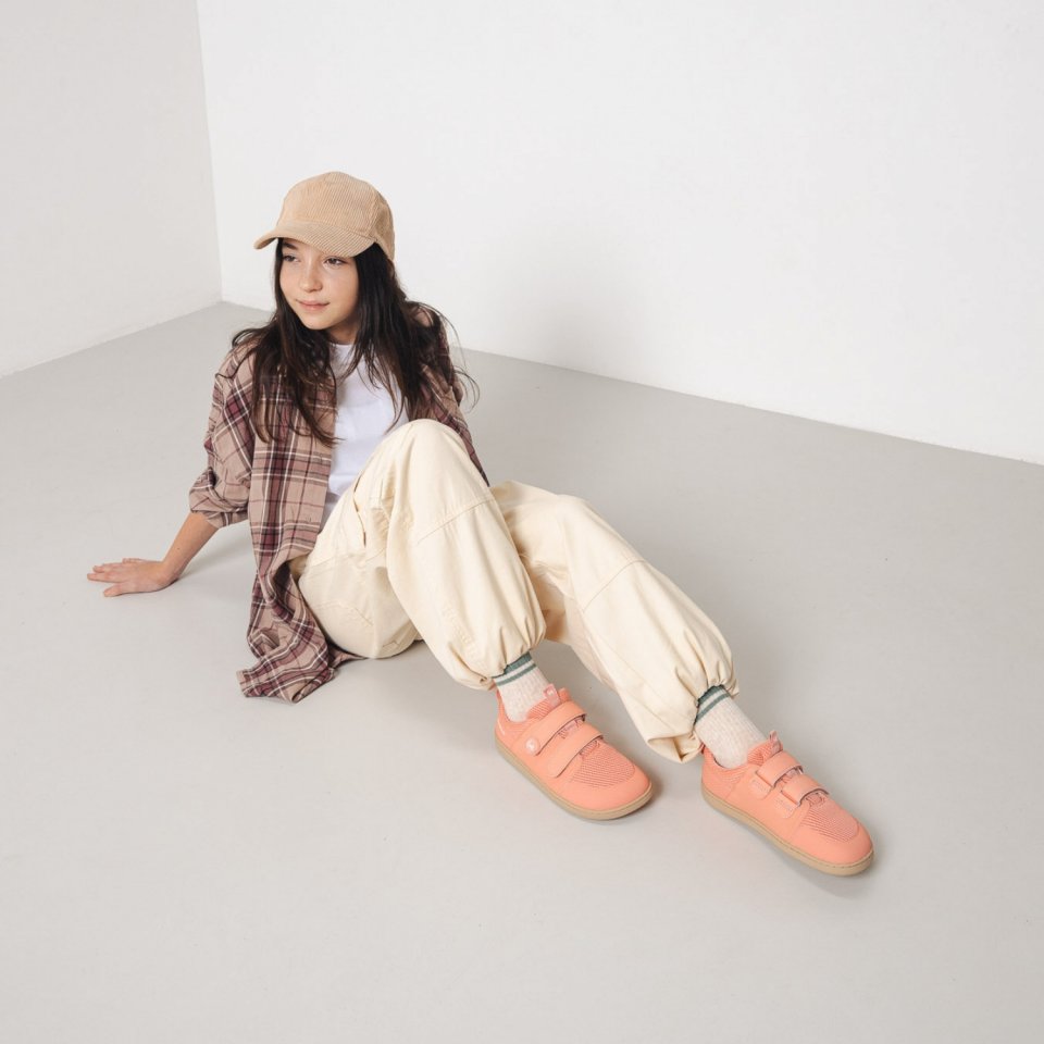 Kids barefoot sneakers Be Lenka Bounty Junior - Coral Pink