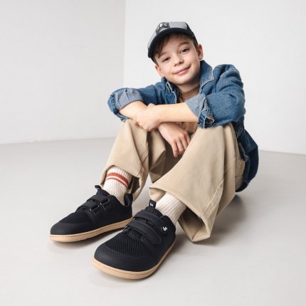 Dziecięce trampki barefoot Be Lenka Bounty Kids - Black