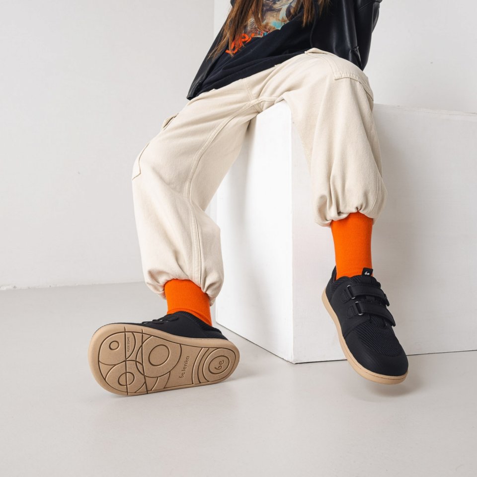 Dziecięce trampki barefoot Be Lenka Bounty Kids - Black