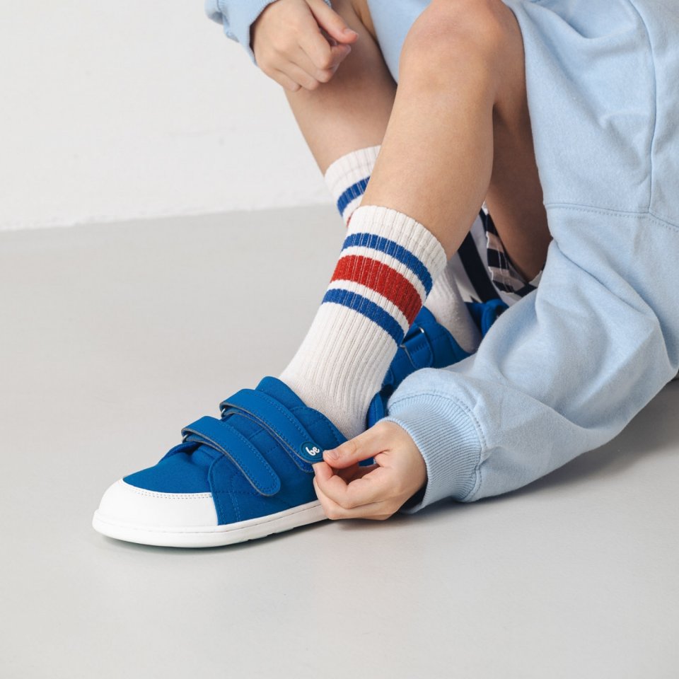 Baskets enfants barefoot Be Lenka Canvi Kids - Blue