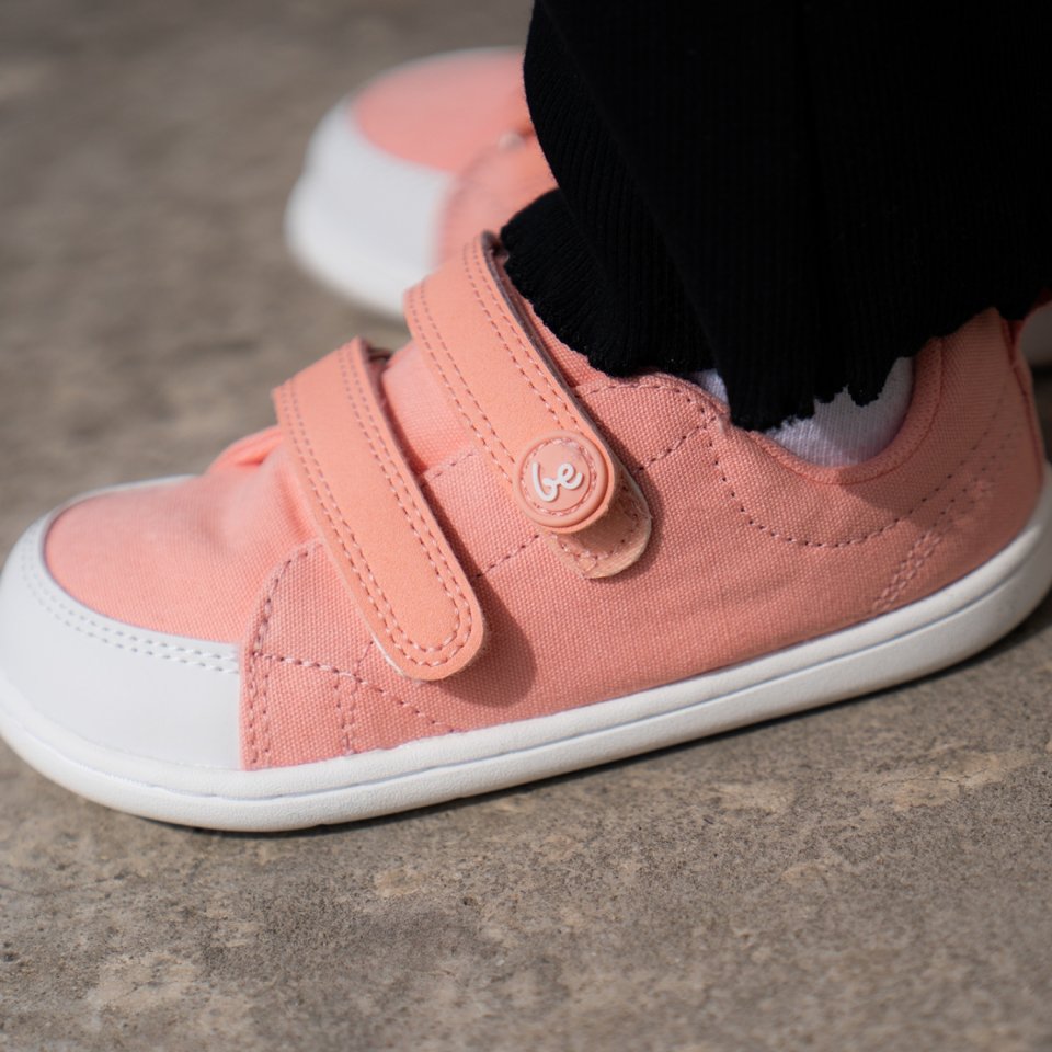 Kinder Barfuß Sneakers Be Lenka Canvi Kids - Coral Pink