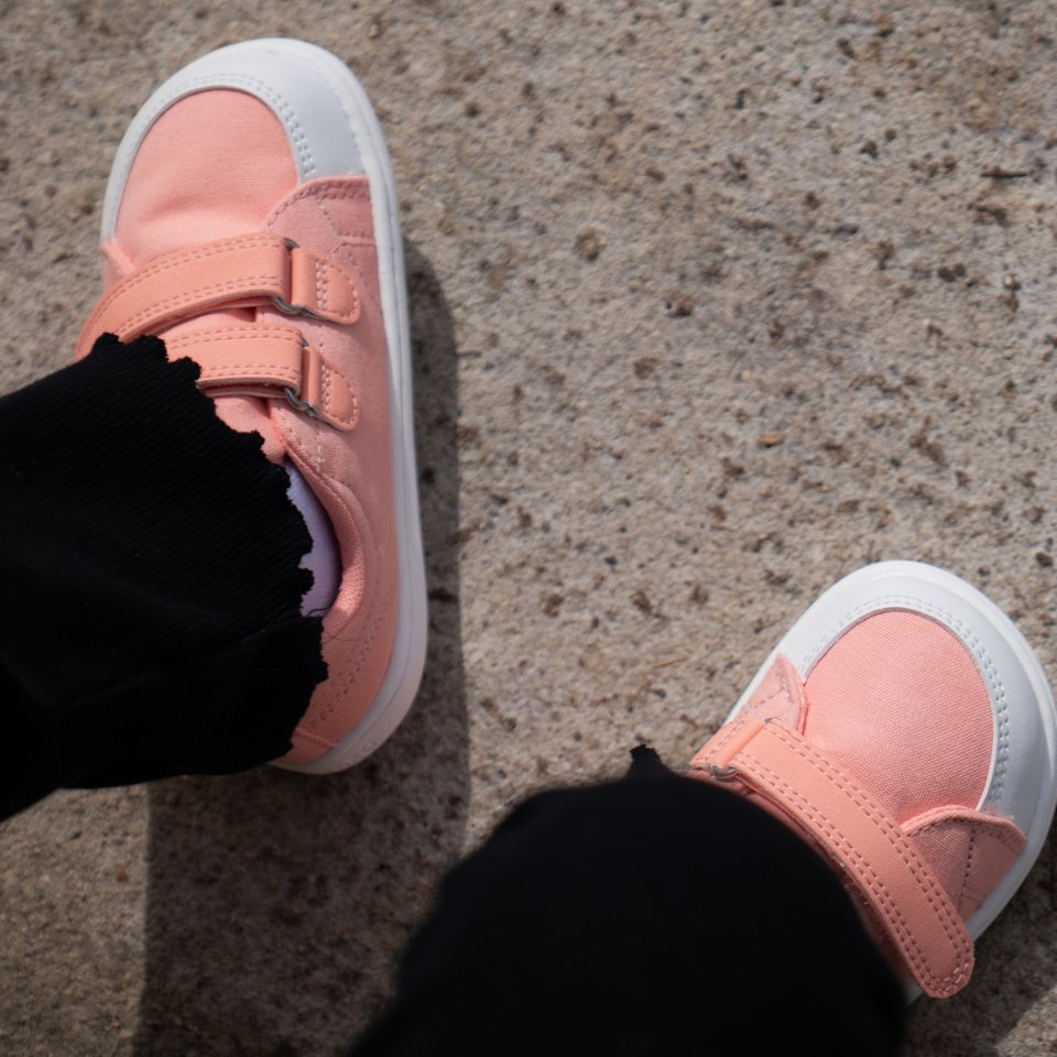 Kinder Barfuß Sneakers Be Lenka Canvi Kids - Coral Pink