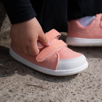 Kinder Barfuß Sneakers Be Lenka Canvi Kids - Coral Pink