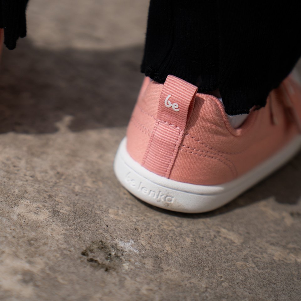 Kinder Barfuß Sneakers Be Lenka Canvi Kids - Coral Pink