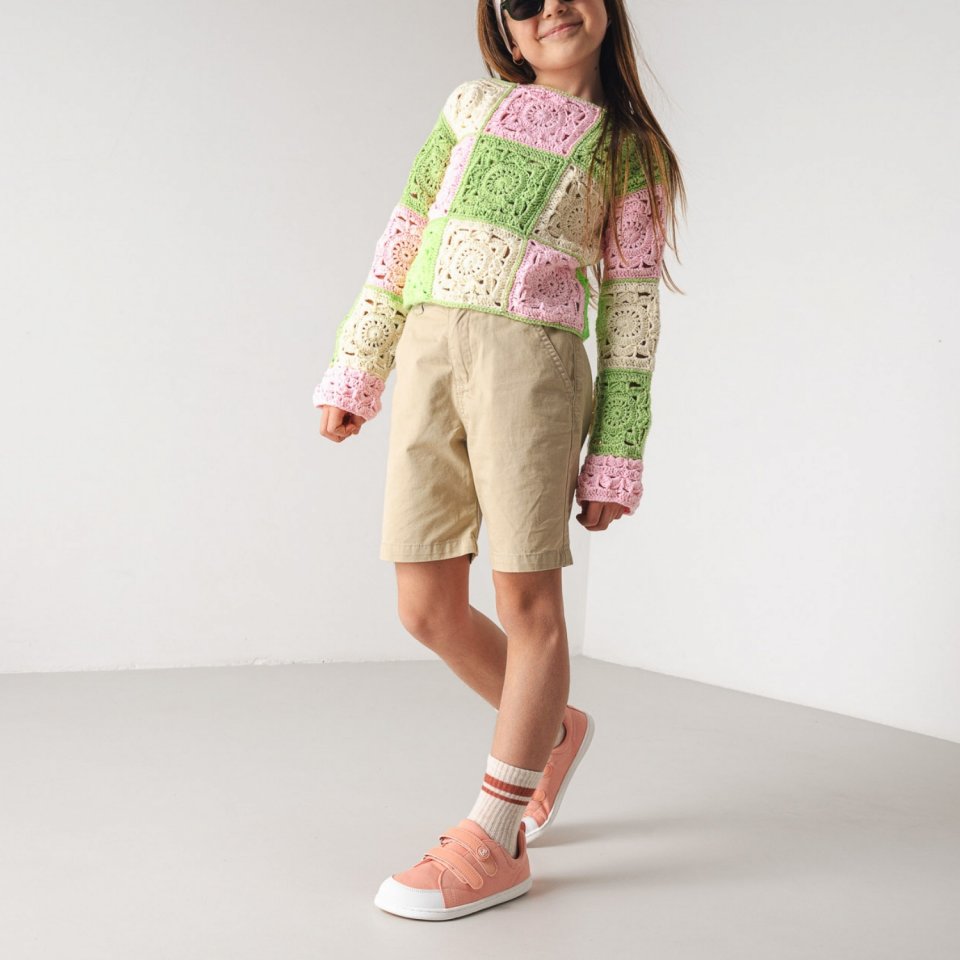 Kinder Barfuß Sneakers Be Lenka Canvi Kids - Coral Pink