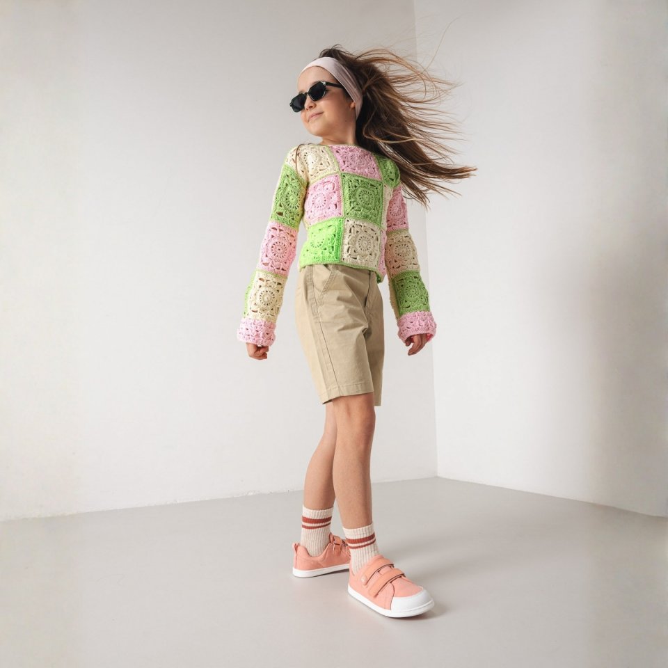 Kinder Barfuß Sneakers Be Lenka Canvi Kids - Coral Pink