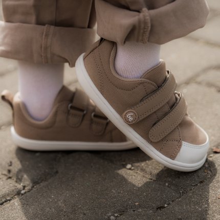Kids barefoot sneakers Be Lenka Canvi Kids - Light Brown