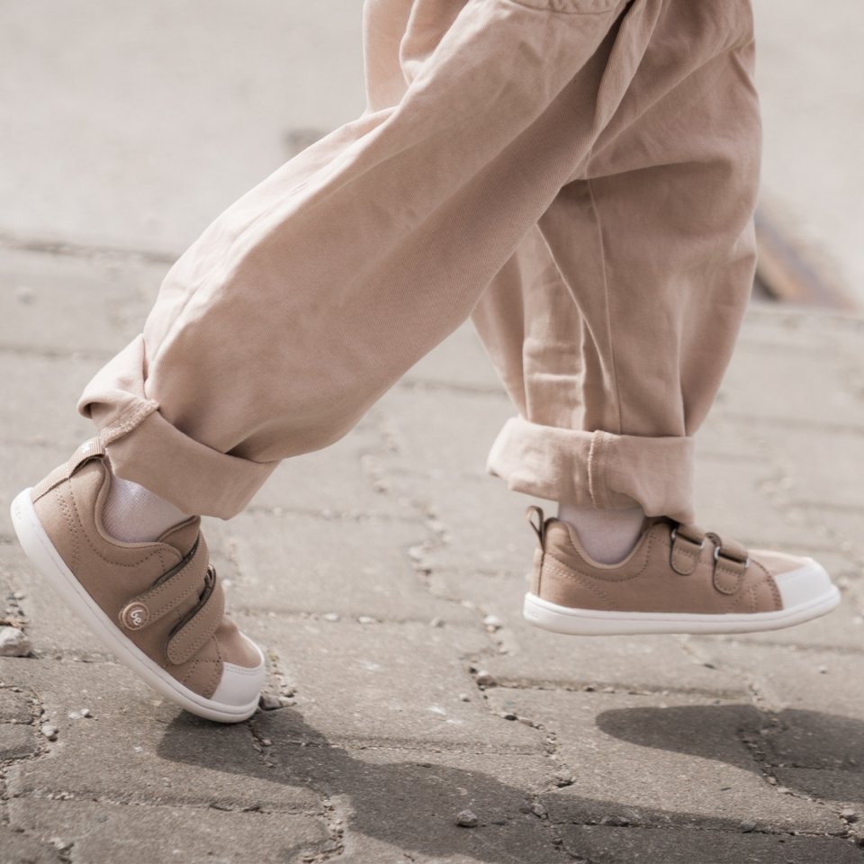 Kids barefoot sneakers Be Lenka Canvi Kids - Light Brown