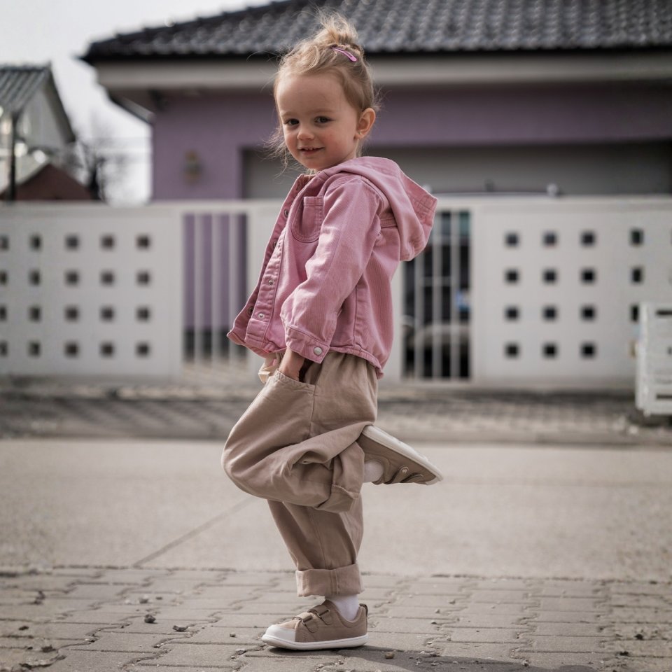 Kids barefoot sneakers Be Lenka Canvi Kids - Light Brown