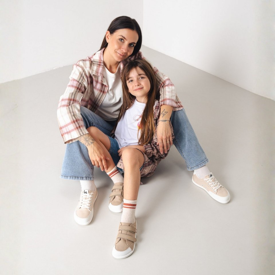 Kids barefoot sneakers Be Lenka Canvi Kids - Light Brown