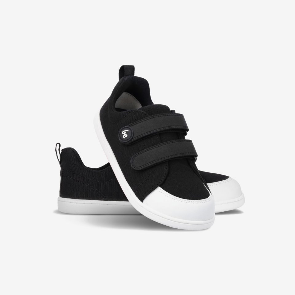 Kids barefoot sneakers Be Lenka Canvi Kids - Black & White