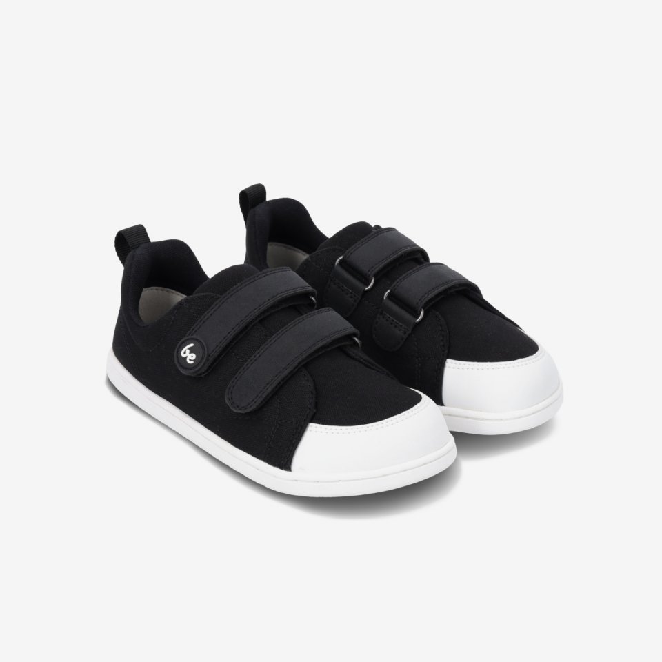 Kids barefoot sneakers Be Lenka Canvi Kids - Black & White