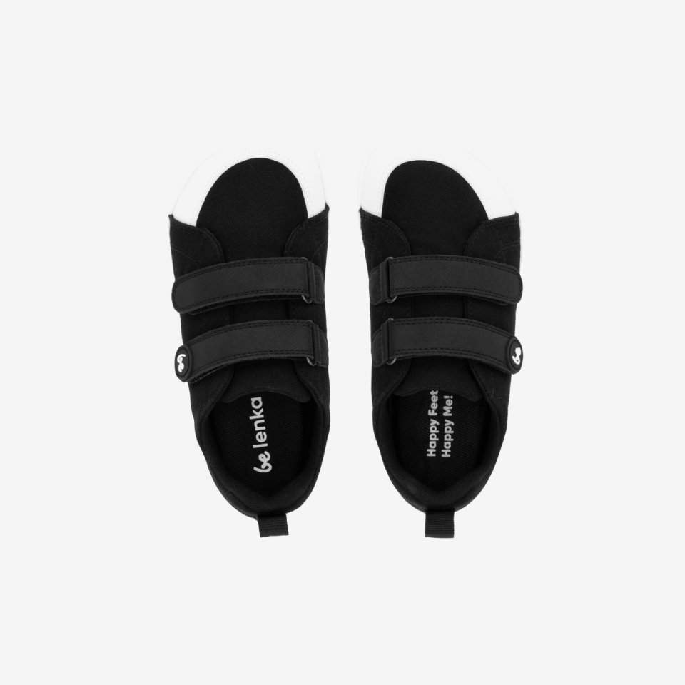 Kids barefoot sneakers Be Lenka Canvi Kids - Black & White