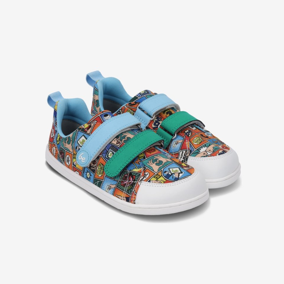 Kids barefoot sneakers Be Lenka Canvi Kids - Comics Color