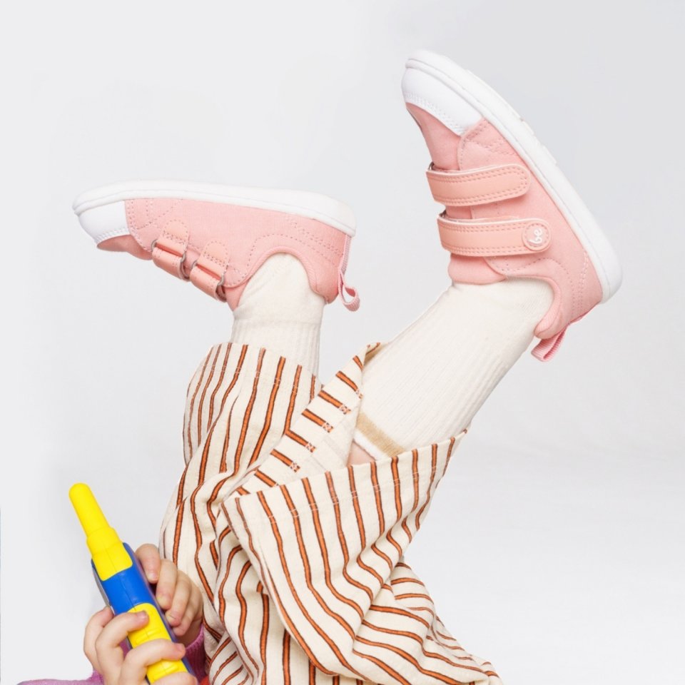 Kids barefoot sneakers Be Lenka Canvi Preschool - Coral Pink