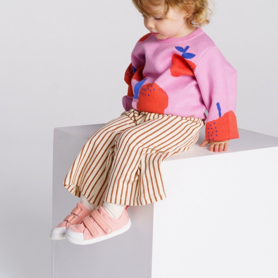 Kids barefoot sneakers Be Lenka Canvi Preschool - Coral Pink