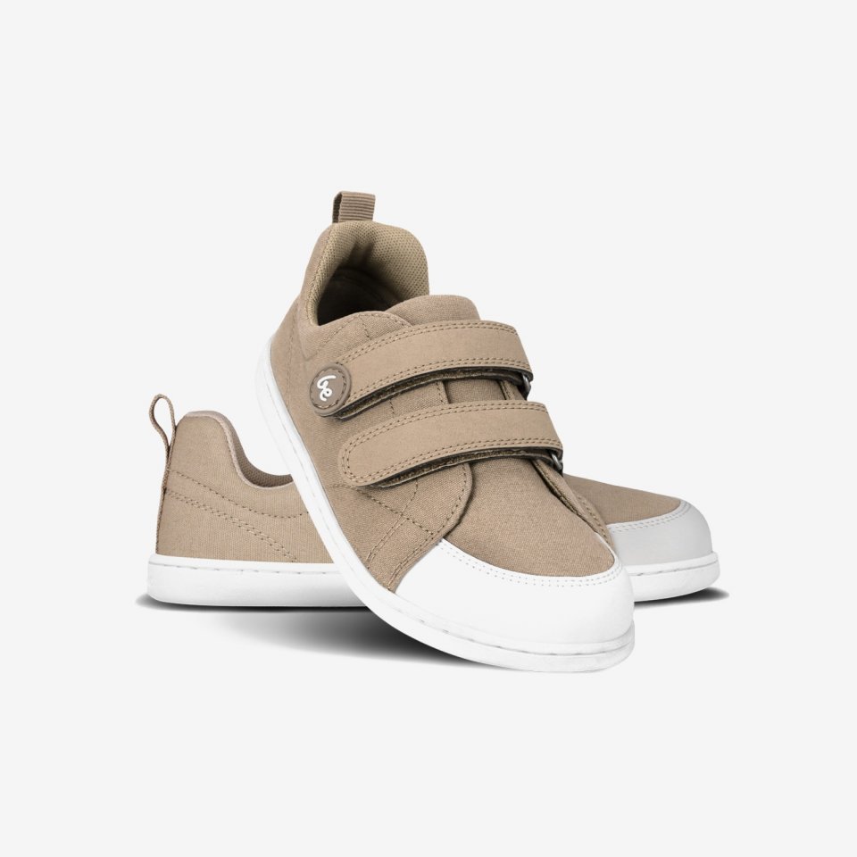 Kids barefoot sneakers Be Lenka Canvi Preschool - Light Brown