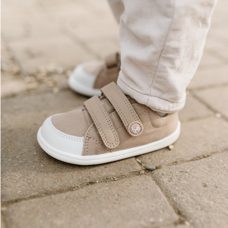 Kids barefoot sneakers Be Lenka Canvi Preschool - Light Brown