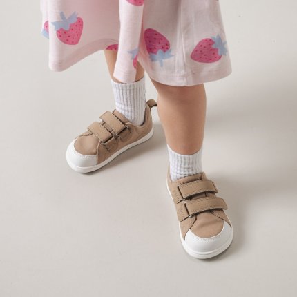 Kids barefoot sneakers Be Lenka Canvi Preschool - Light Brown
