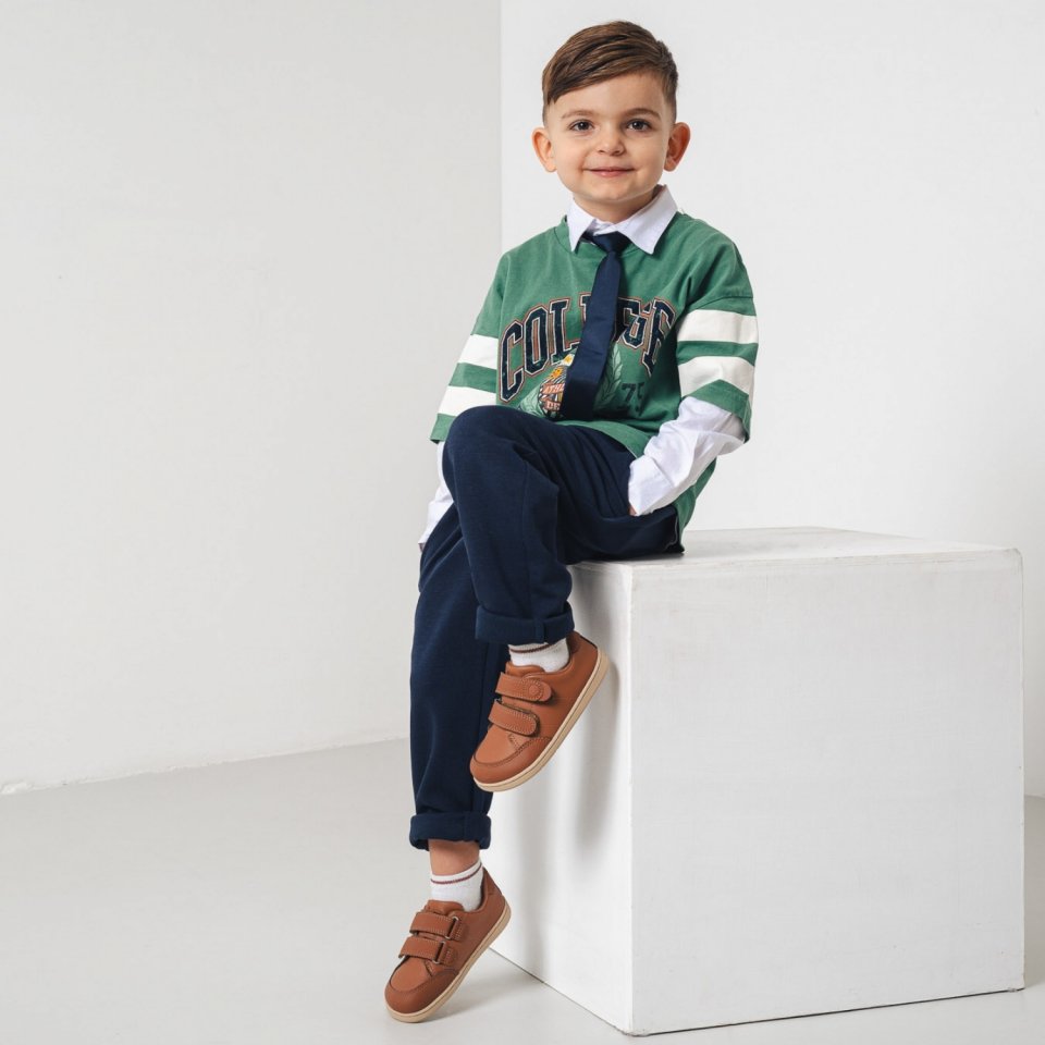 Dětské barefoot tenisky Be Lenka Energise Kids - Brown