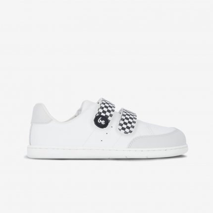 Dětské barefoot tenisky Be Lenka Energise Kids - White & Checkerboard