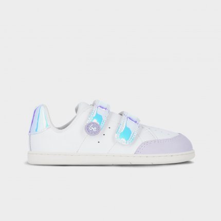 Kids barefoot sneakers Be Lenka Energise Kids - White & Iridescent