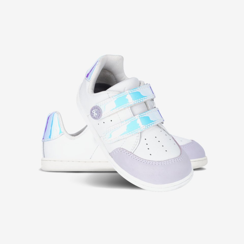 Dětské barefoot tenisky Be Lenka Energise Kids - White & Iridescent