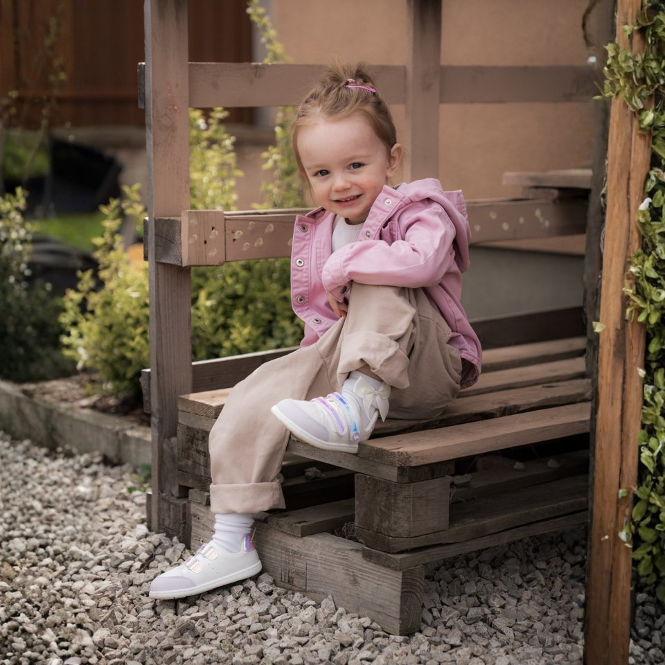 Dětské barefoot tenisky Be Lenka Energise Kids - White & Iridescent