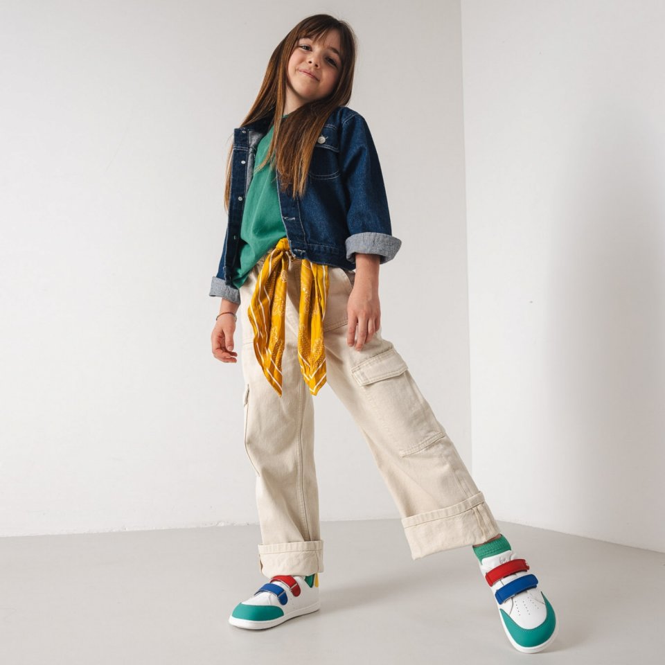 Dětské barefoot tenisky Be Lenka Energise Kids - White & Multicolour