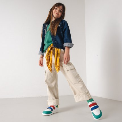 Dětské barefoot tenisky Be Lenka Energise Kids - White & Multicolour