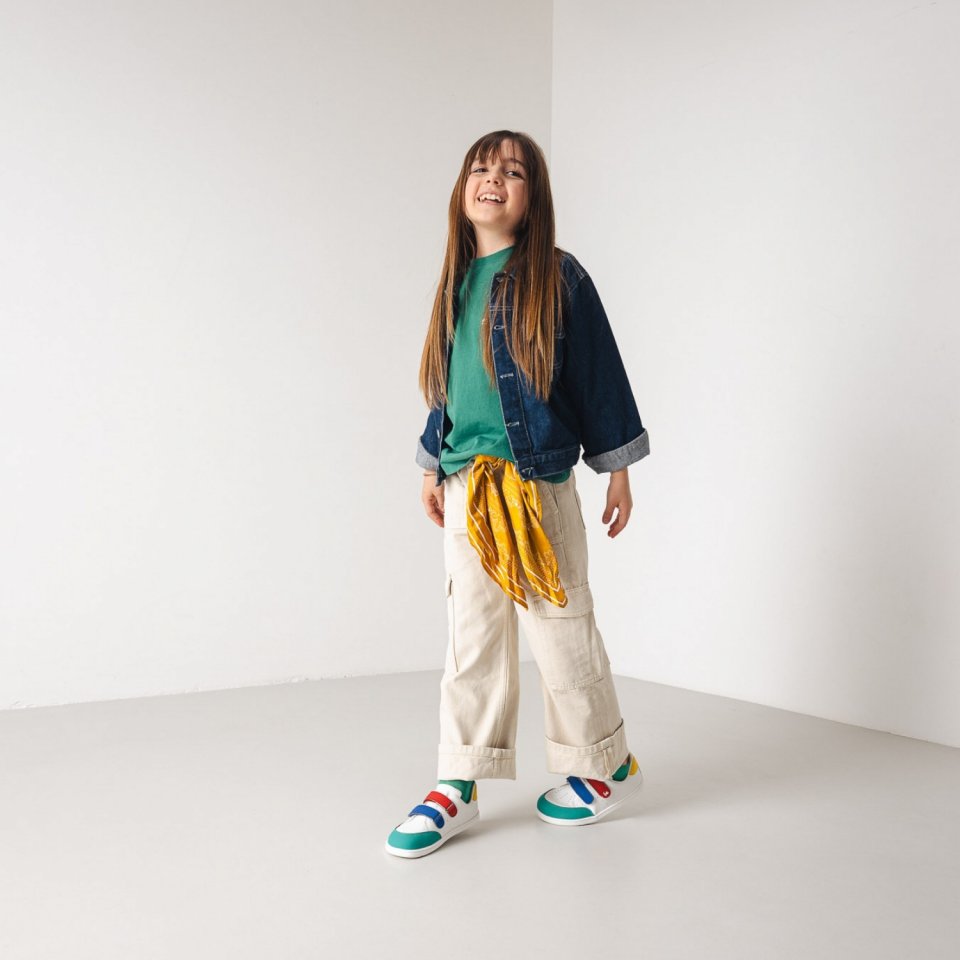 Dětské barefoot tenisky Be Lenka Energise Kids - White & Multicolour