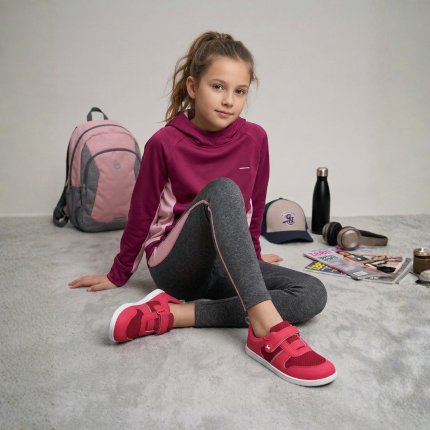Kids Barefoot Sneakers Be Lenka Glade Kids - Dark Pink