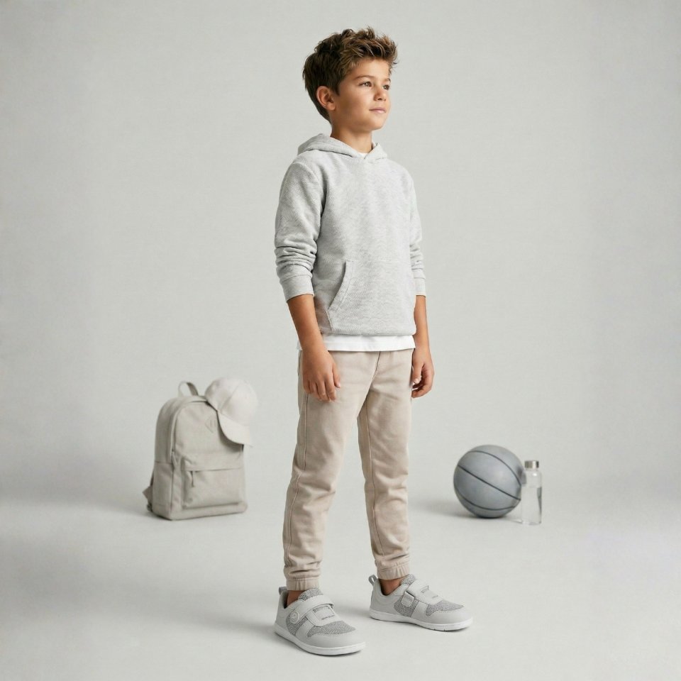 Barefoot scarpe sportive bambini Be Lenka Glade Kids - Light Grey
