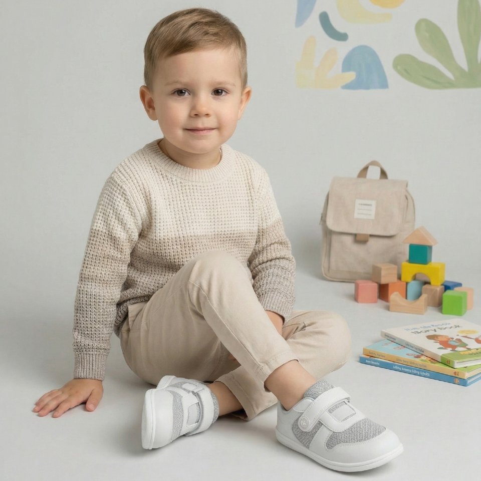Baskets enfants barefoot Be Lenka Glade Preschool - Light Grey
