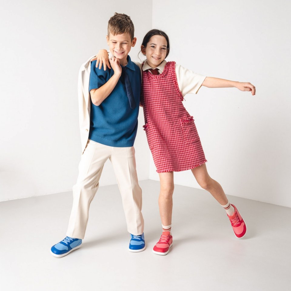 Barefoot zapatillas de niños Be Lenka Scoot Junior - Light & Dark Pink