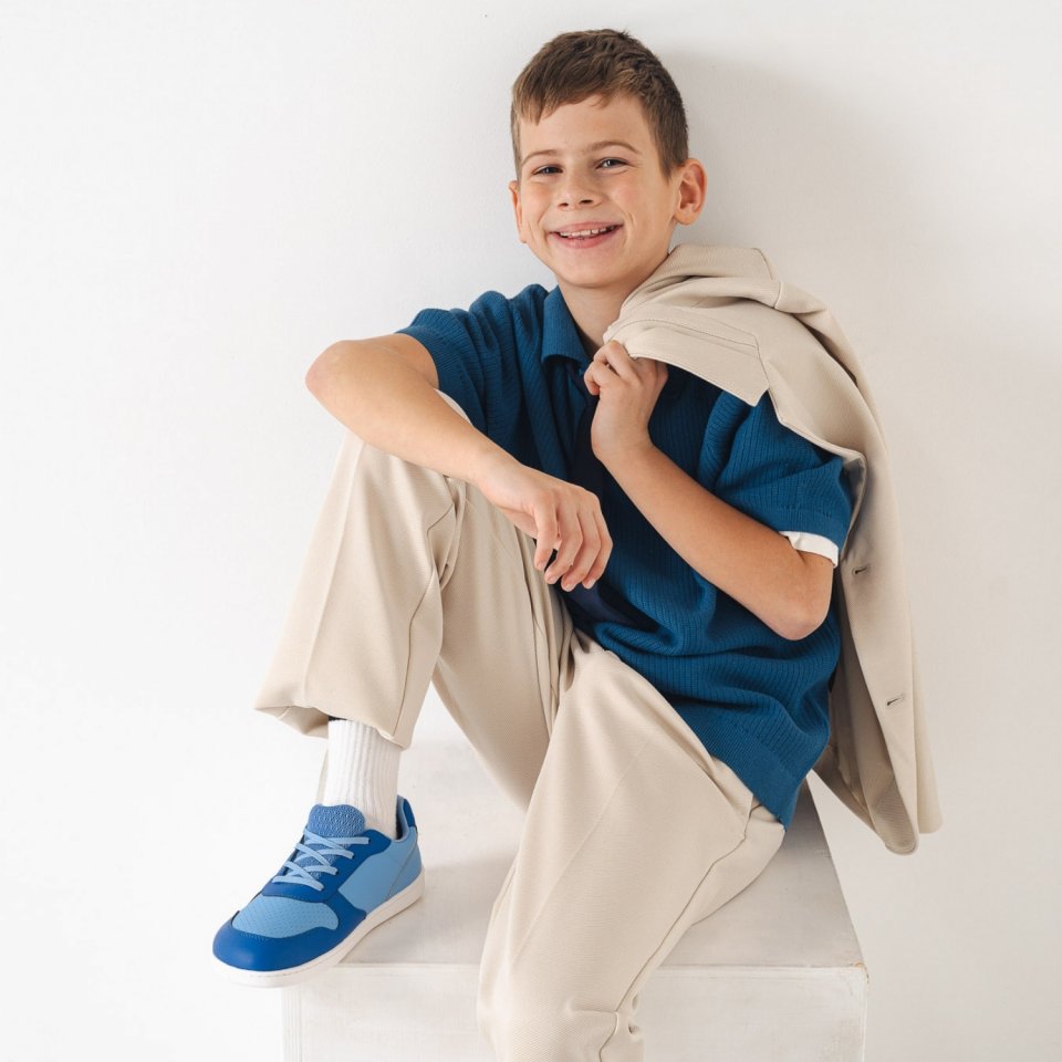 Barefoot scarpe sportive bambini Be Lenka Scoot Junior - Light & Royale Blue