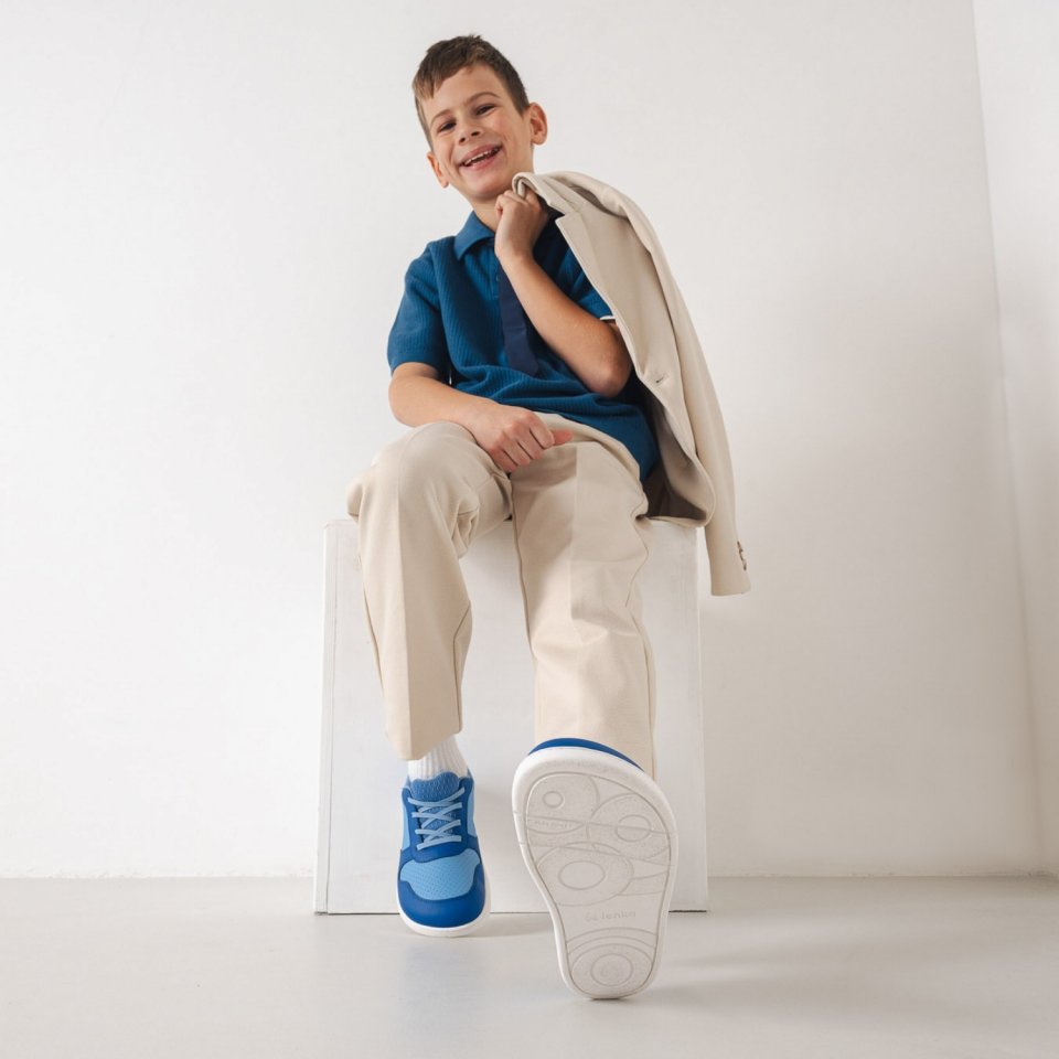 Barefoot scarpe sportive bambini Be Lenka Scoot Junior - Light & Royale Blue