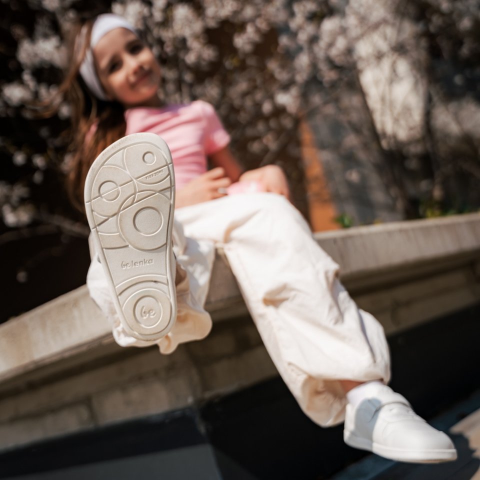 Kids barefoot sneakers Be Lenka Scoot Kids - All White