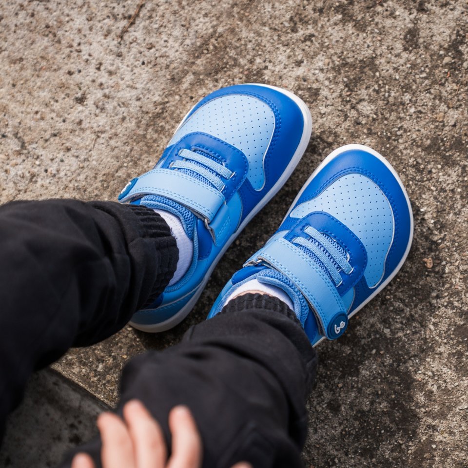 Kids barefoot sneakers Be Lenka Scoot Kids - Light & Royale Blue