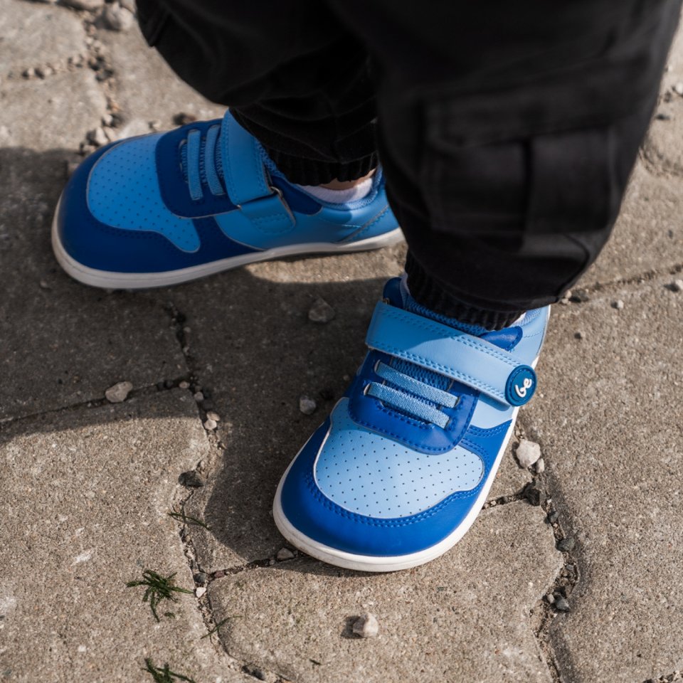 Kids barefoot sneakers Be Lenka Scoot Kids - Light & Royale Blue