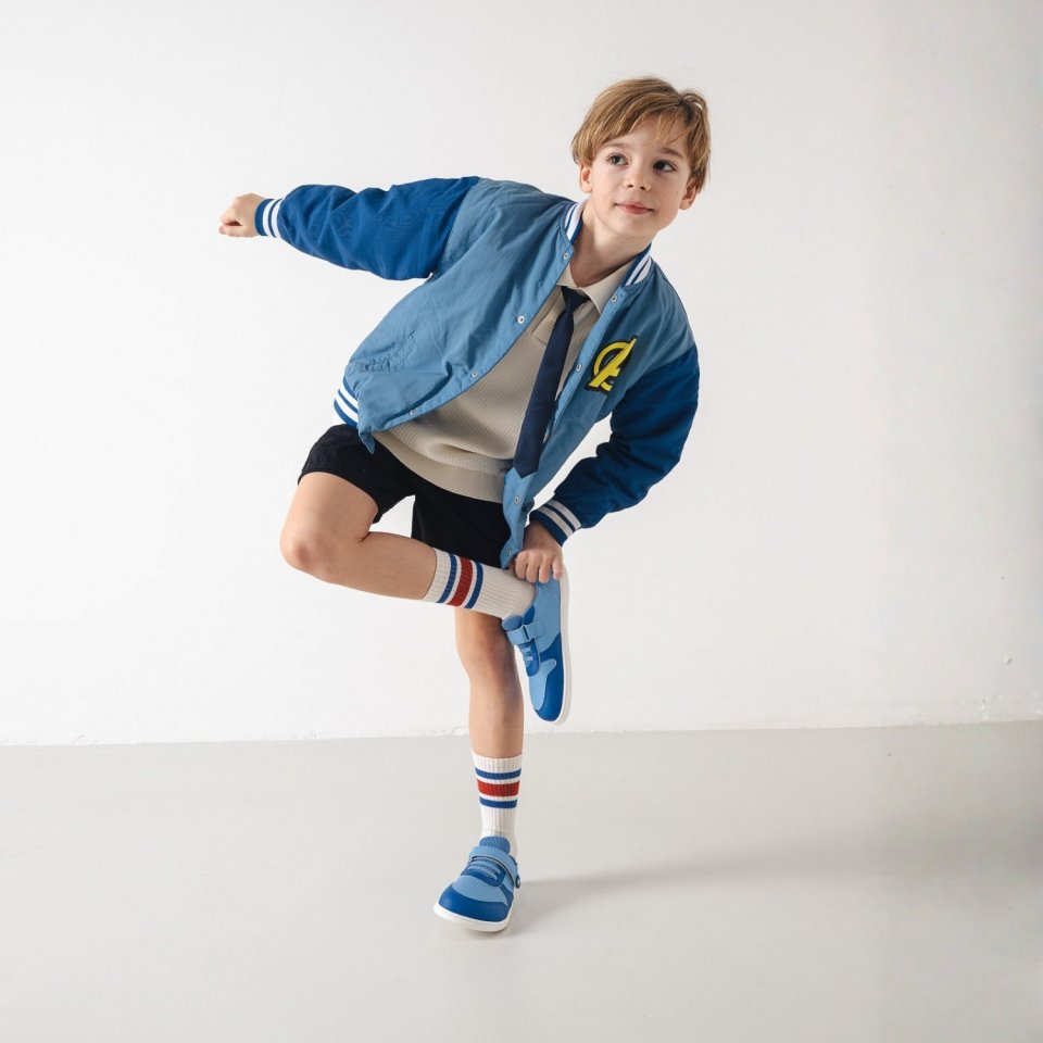 Kids barefoot sneakers Be Lenka Scoot Kids - Light & Royale Blue