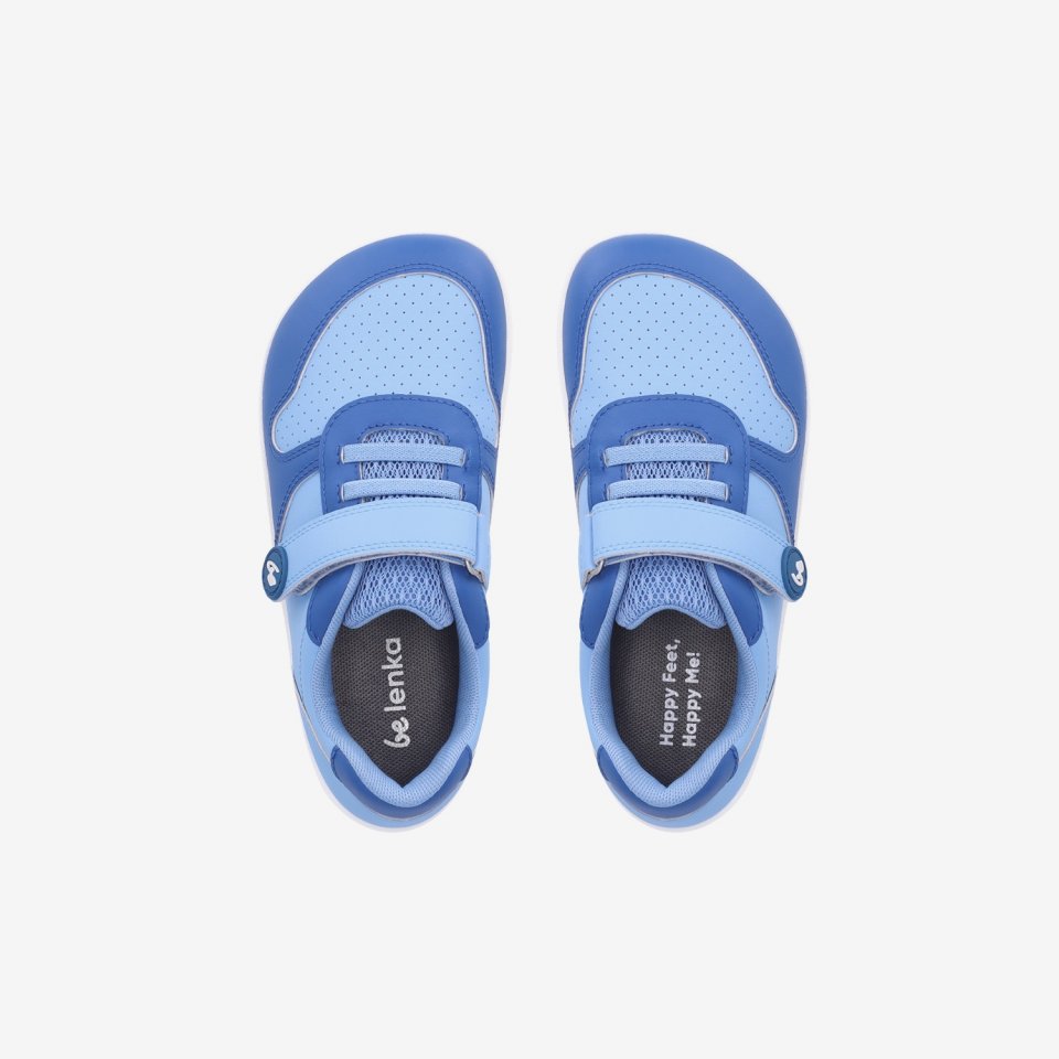 Kids barefoot sneakers Be Lenka Scoot Kids - Light & Royale Blue