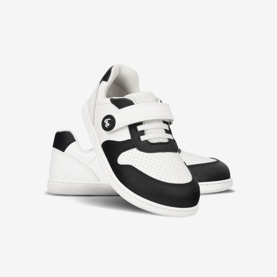 Detské barefoot tenisky Be Lenka Scoot Kids - White & Black