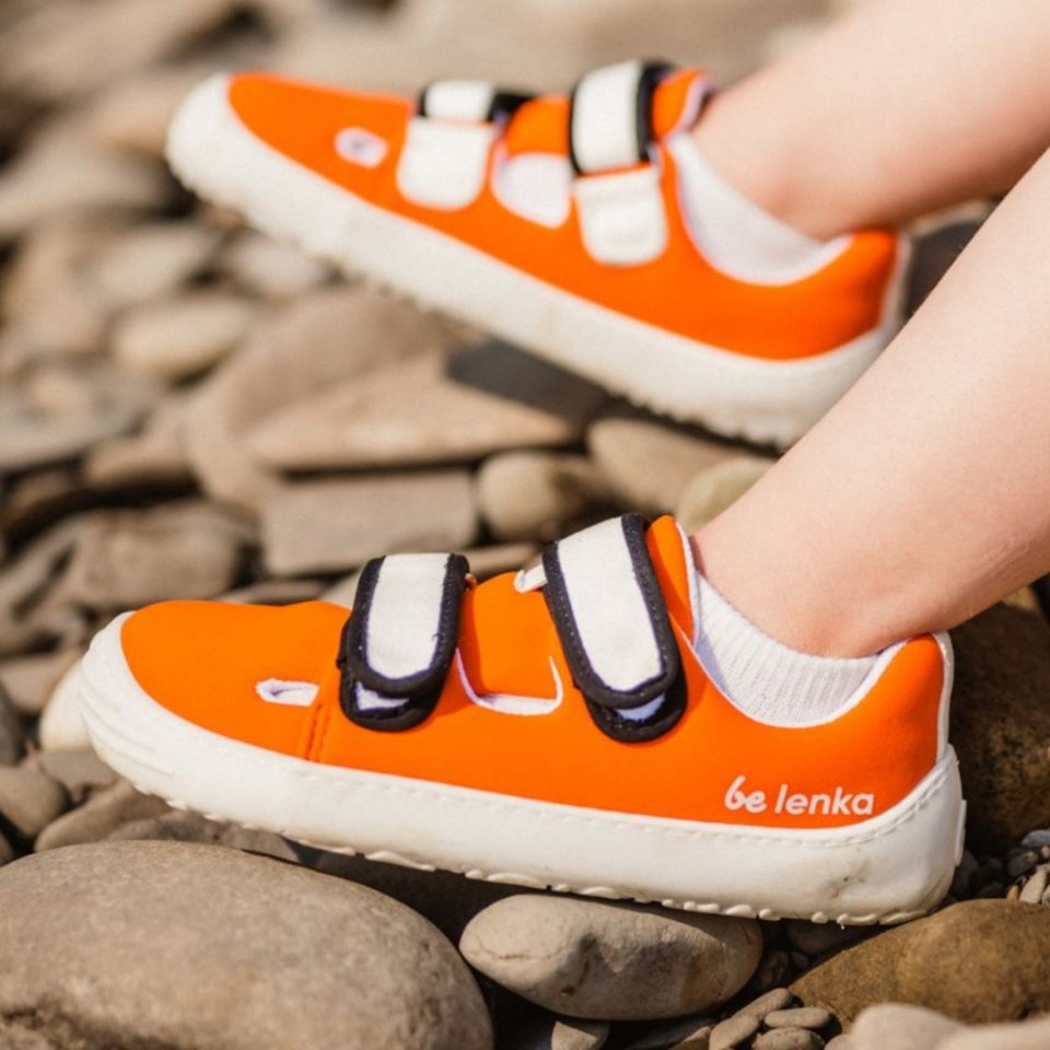 Be Lenka Kids barefoot sneakers Seasiders - Orangy