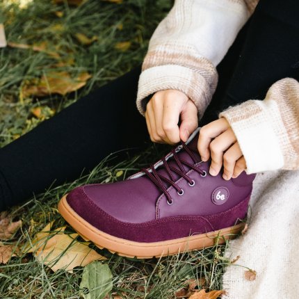 Detské barefoot topánky Be Lenka Elio Junior - Berry